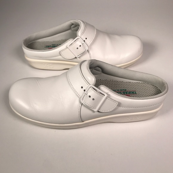 SAS Women’s 7 S Mule Clogs White Great Condition - Picture 2 of 7
